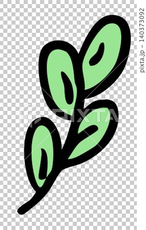 Illustration of green leaves for floral print, plants, tree, spring time, summer break, blossom, nature, garden, yard, park, picnic, sticker, patches, shirt print, brooch, pin, earth, environment 140373092