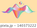 A serene abstract 3D scene with floating glossy forms and soft pastel gradients - 3d illustration 140373222