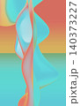 A serene abstract 3D scene with floating glossy forms and soft pastel gradients - 3d illustration 140373227