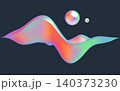 A serene abstract 3D scene with floating glossy forms and soft pastel gradients - 3d illustration 140373230