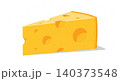 Single triangular slice of swiss cheese vector illustration with triangular illustration isolated appetizer culinary ingredient wholesome snacking vectorized nutrition yellowish 140373548
