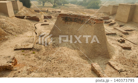 Harappa archaeological site Pakistan with ruins of old city structures Harappa archaeological site Pakistan with ruins of old city structures 140373795