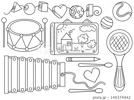 Set of cute vector illustrations 140374942