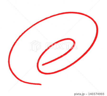 まる付けペンで描いた二重まる まる付けペンで描いた二重まる 140374993