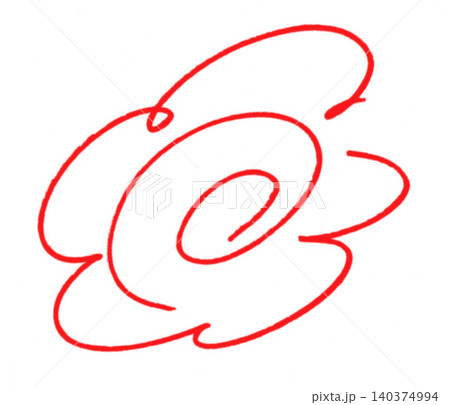 まる付けペンで描いたハナマル まる付けペンで描いたハナマル 140374994