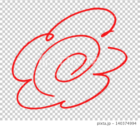 まる付けペンで描いたハナマル まる付けペンで描いたハナマル 140374994