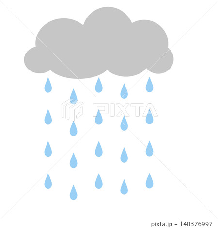 雨雲と雨のイラスト 140376997