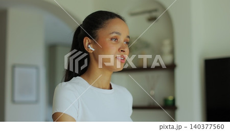 Close up. Workout, woman and walking on treadmill in home for cardio exercise, fitness challenge and burning calories. Close up. Workout, woman and walking on treadmill in home for cardio exercise, fitness challenge and burning calories. 140377560