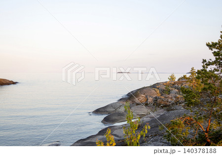 A view of the horizon and cliffs on Lake Ladoga A view of the horizon and cliffs on Lake Ladoga 140378188
