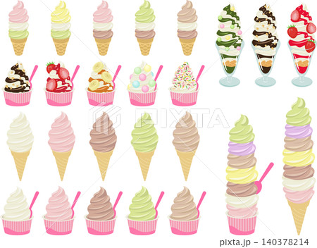 ソフトクリームまとめセット ソフトクリームまとめセット 140378214