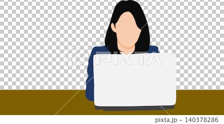 Illustration of a woman having trouble at work 140378286