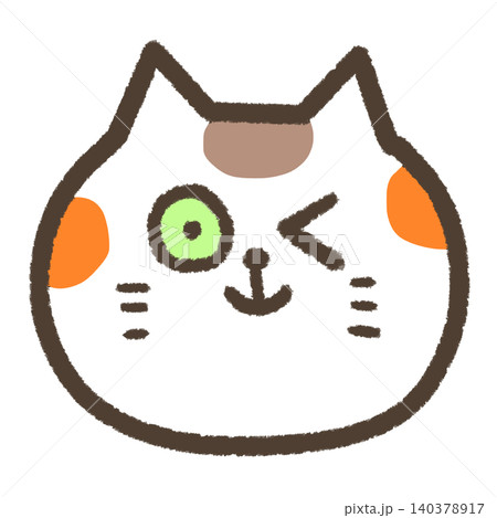 ウインクしているネコのイラスト 140378917