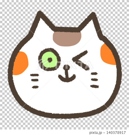 ウインクしているネコのイラスト 140378917