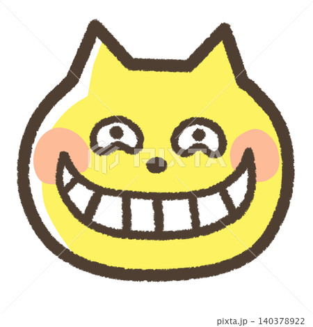 にやけているネコのイラスト にやけているネコのイラスト 140378922