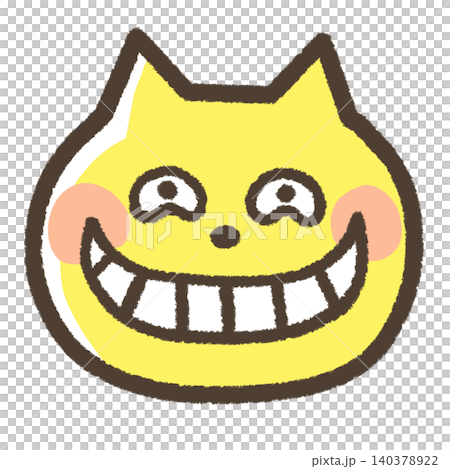 にやけているネコのイラスト にやけているネコのイラスト 140378922