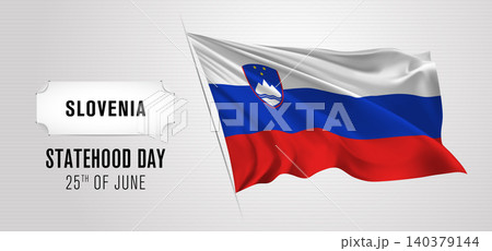 Slovenia happy statehood day greeting card, banner vector illustration Slovenia happy statehood day greeting card, banner vector illustration 140379144