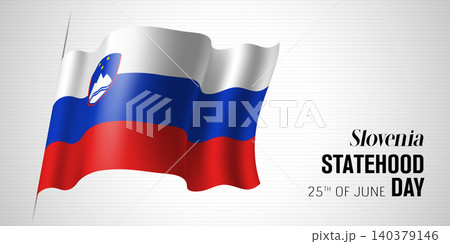 Slovenia happy statehood day greeting card, banner with template text vector illustration Slovenia happy statehood day greeting card, banner with template text vector illustration 140379146
