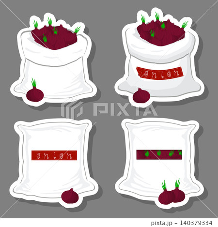 Sacks with natural food 140379334