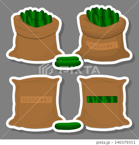 Sacks with natural food 140379351