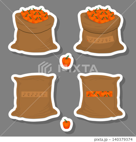 Sacks with natural food 140379374