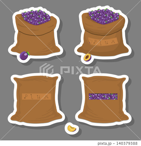 Sacks with natural food Sacks with natural food 140379388