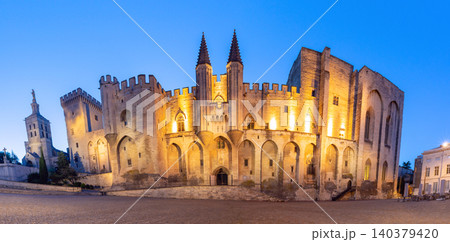 Palace of the Popes at Dawn in Avignon France 140379420
