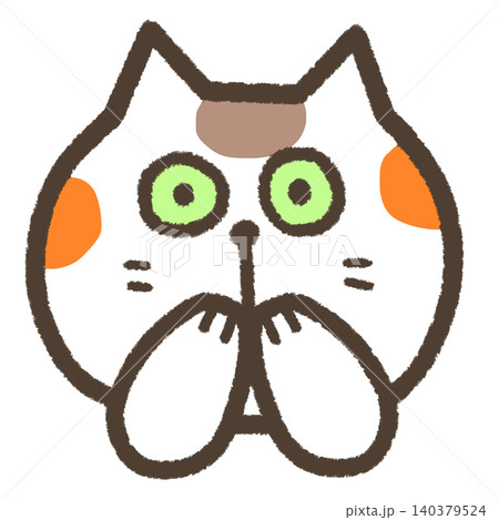 口を押えているネコのイラスト 口を押えているネコのイラスト 140379524