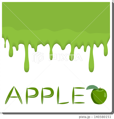 Sweet liquid jam apple dripping down white milk Sweet liquid jam apple dripping down white milk 140380151