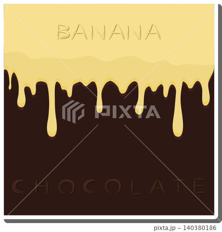 Sweet liquid jam banana dripping down chocolate Sweet liquid jam banana dripping down chocolate 140380186