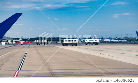 Washington, D.C., USA - June 30, 2024: United airline plane departure in airport. Airport services. Plane arrival of United airline. Departure and arrival at airport. Airplane terminal for airline 140380625