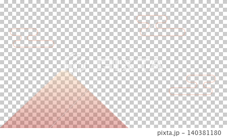 以富士山和雲朵為主題的新年背景插圖 140381180