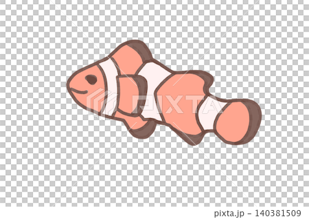 Simple illustration of a clownfish in pale tones. Simple illustration of a clownfish in pale tones. 140381509