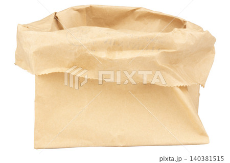 Paper food bags isolated on white background Paper food bags isolated on white background 140381515