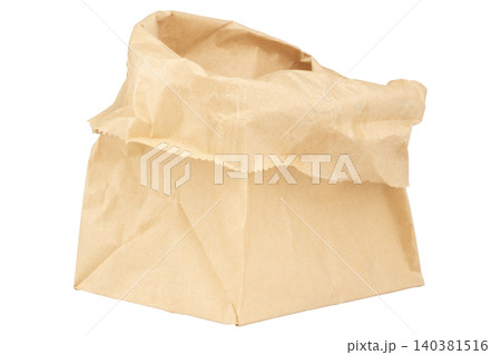 Paper food bags isolated on white background 140381516