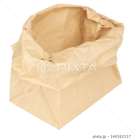 Paper food bags isolated on white background Paper food bags isolated on white background 140381517