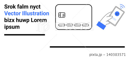 Digital payments, contactless technology, online transactions, mobile security, financial security, authentication. Credit card and phone with verification icon. Digital payments and contactless 140383571
