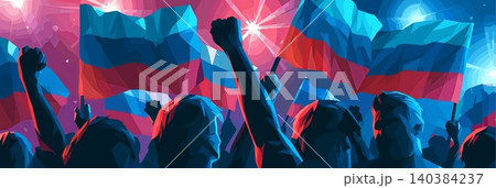 Russia football banner. Russia national soccer or football background, wallpaper, background, poster. Fans of the national team. Russia football banner. Russia national soccer or football background, wallpaper, background, poster. Fans of the national team. 140384237