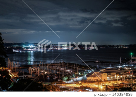 夜景の港町(江の島) 夜景の港町(江の島) 140384859
