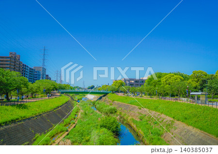 新横浜の風景（新横浜公園） 140385037