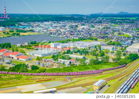 セリオン(秋田市ポートタワー)からの秋田市の風景 セリオン(秋田市ポートタワー)からの秋田市の風景 140385265