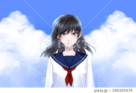 女子高生と空01 140385474