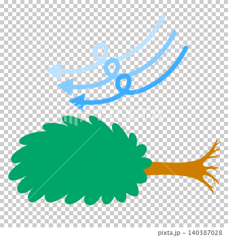 An illustration of a tree that has been uprooted by strong winds. An illustration of a tree that has been uprooted by strong winds. 140387028