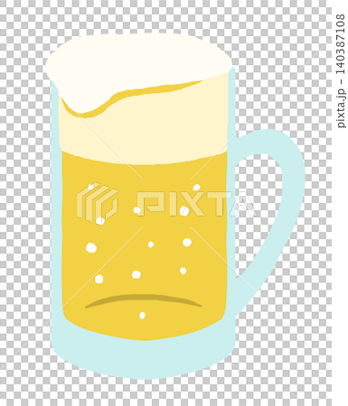 版画風のジョッキに入ったビールのイラスト 版画風のジョッキに入ったビールのイラスト 140387108