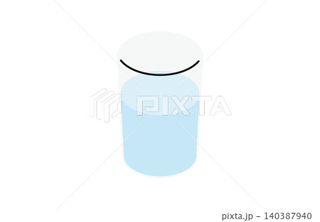 水の入ったコップ(主線なし) 水の入ったコップ(主線なし) 140387940