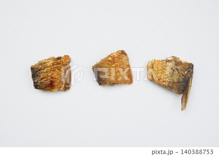 Fried Fish Pieces Isolated on White Background Fried Fish Pieces Isolated on White Background 140388753
