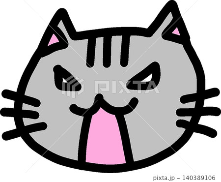 怒っているネコのイラスト 怒っているネコのイラスト 140389106