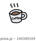 温かいコーヒーのイラスト 140389109