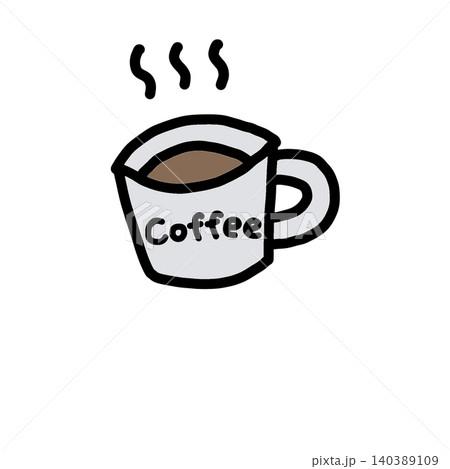 温かいコーヒーのイラスト 140389109