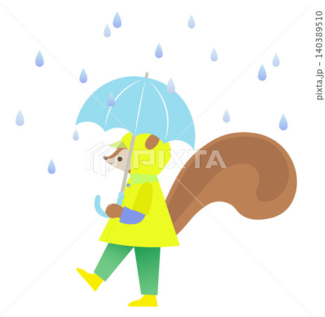 雨とリス 雨とリス 140389510