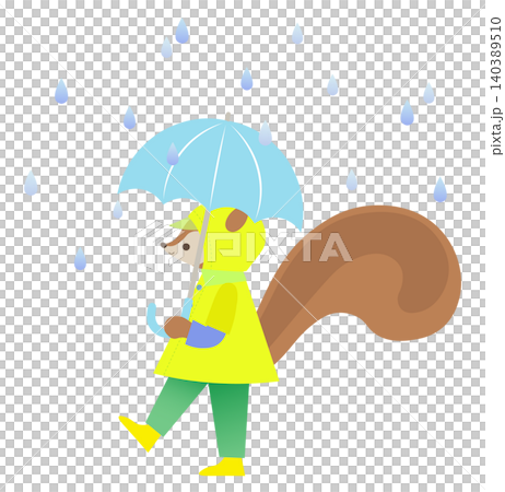 雨とリス 雨とリス 140389510